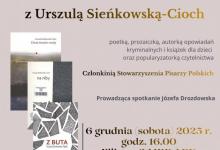 APK - Miejska Biblioteka Publiczna Filia nr 2 w Augustowie zaprasza 6 grudnia (sobota) o godz. 16.00  na spotkanie literackie z Urszulą Sieńkowską - Cioch, poetką, prozaiczką, autorką opowiadań kryminalnych i książek dla dzieci oraz popularyzatorką czytelnictwa, członkinią Stowarzyszenia Pisarzy Polskich: "Z buta - podróż poetycka po Augustowie" Spotkanie odbędzie się w Filii nr 2 MBP APK, ul. Komunalna 2. Prowadzenie spotkania - Józefa Drozdowska. Wstęp wolny, zapraszamy!