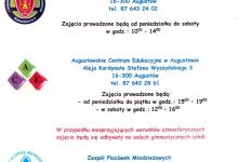 Plakat Ferie w szkołach i w MOS Augustów