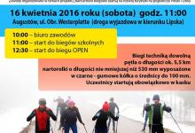 Plakat promujący bieg na nartorolkach