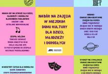 Zapraszamy na zajęcia do domu kultury